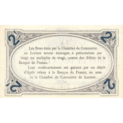 Lorient (Morbihan) - Pirot 75-25 - 2 francs - Série A - 03/09/1915 - Etat : SUP+