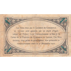 Lorient (Morbihan) - Pirot 75-36 - 1 franc - Série E - 02/06/1920 - Etat : TB+