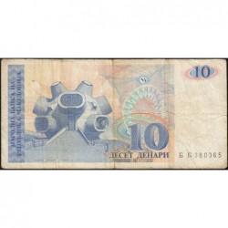Macédoine - Pick 9 - 10 denars - 1993 - Etat : TB-