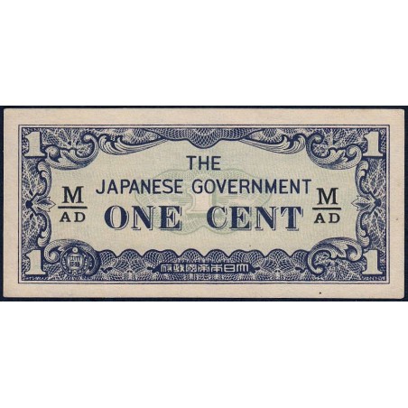 Malaisie Britannique - Gouv. Japonais - Pick M 1b - 1 cent - Série M/AD - 1942 - Etat : NEUF
