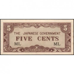 Malaisie Britannique - Gouv. Japonais - Pick M 2a - 5 cents - Série ML - 1942 - Etat : pr.NEUF