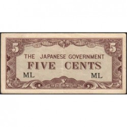 Malaisie Britannique - Pick M 2a - 5 cents - Série ML - 1942 - Etat : TTB