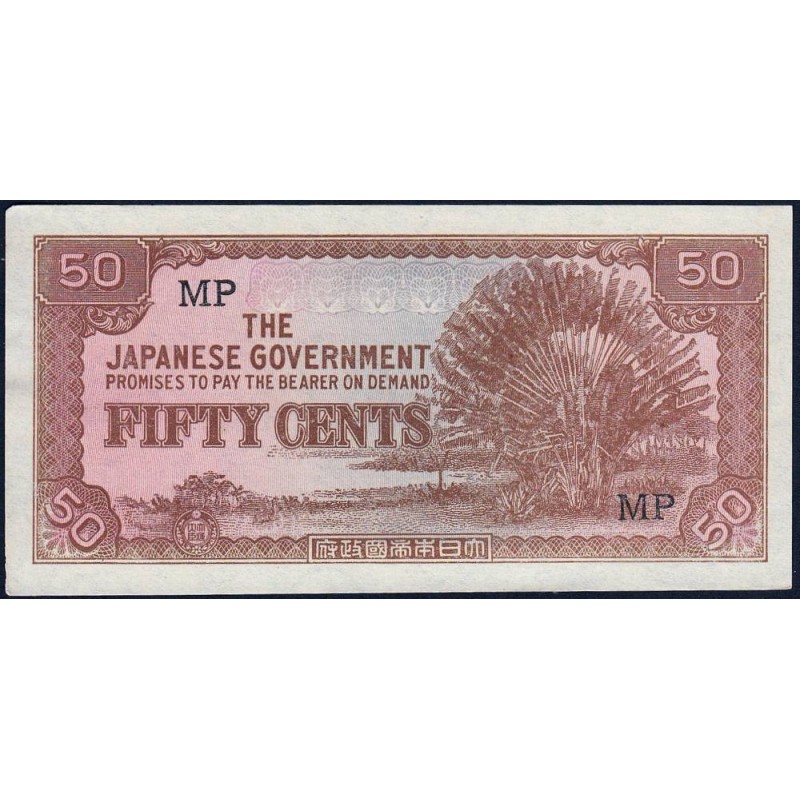 Malaisie Britannique - Gouv. Japonais - Pick M 4b - 50 cents - Série MP - 1942 - Etat : pr.NEUF