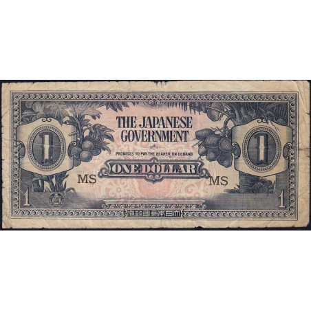 Malaisie Britannique - Gouv. Japonais - Pick M 5c - 1 dollar - Série MS - 1942 - Etat : B+