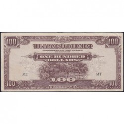 Malaisie Britannique - Pick M 8b - 100 dollars - Série MT - 1944 - Etat : TTB