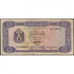 Libye - Pick 34b - 1/2 dinar - Série 1 D/4 - 1972 - Etat : TB-