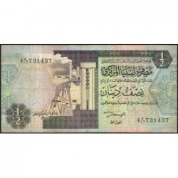 Libye - Pick 58b - 1/2 dinar - Série 4 D/17 - 1991 - Etat : TB-