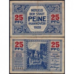 Allemagne - Notgeld - Peine - 25 pfennig - 03/06/1920 - Etat : TB+