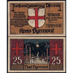 Allemagne - Notgeld - Pyrmont (Bad-Pyrmont) - 25 pfennig - 02/02/1921 - Etat : TTB+