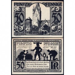 Allemagne - Notgeld - Paderbron - 50 pfennig - 10/11/1921 - Etat : SPL