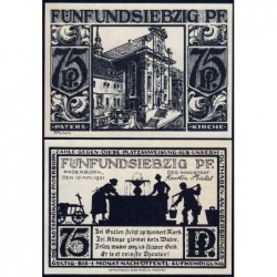 Allemagne - Notgeld - Paderbron - 75 pfennig - 10/11/1921 - Etat : NEUF