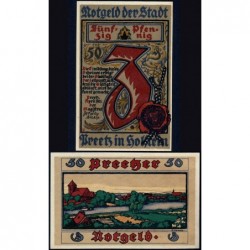 Allemagne - Notgeld - Preetz - 50 pfennig - Lettre Z - 04/1921 - Etat : NEUF