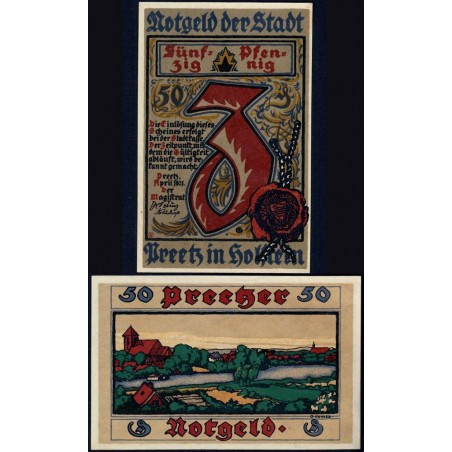 Allemagne - Notgeld - Preetz - 50 pfennig - Lettre Z - 04/1921 - Etat : NEUF