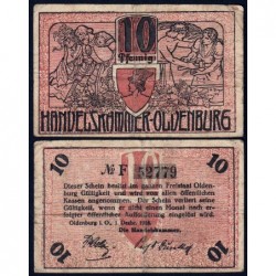Allemagne - Notgeld - Oldenburg-in-Holstein - 10 pfennig - Série F - 01/12/1918 - Etat : TB-