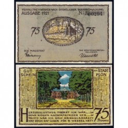 Allemagne - Notgeld - Plön - 75 pfennige - Série A - 1921 - Etat : NEUF