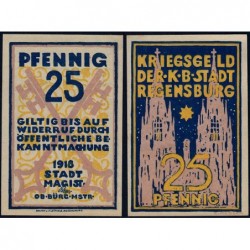Allemagne - Notgeld - Regensburg - 25 pfennig - 1918 - Etat : NEUF