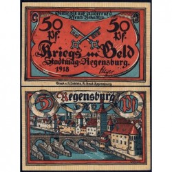 Allemagne - Notgeld - Regensburg - 50 pfennig - 1918 - Etat : SPL
