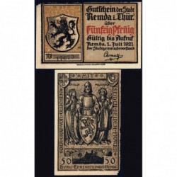 Allemagne - Notgeld - Remda - 50 pfennig - 01/07/1921 - Etat : TB