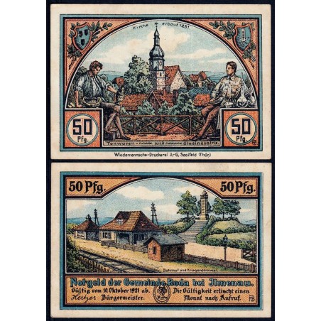 Allemagne - Notgeld - Roda-bei-Ilmenau - 50 pfennig - 10/10/1921 - Etat : SPL