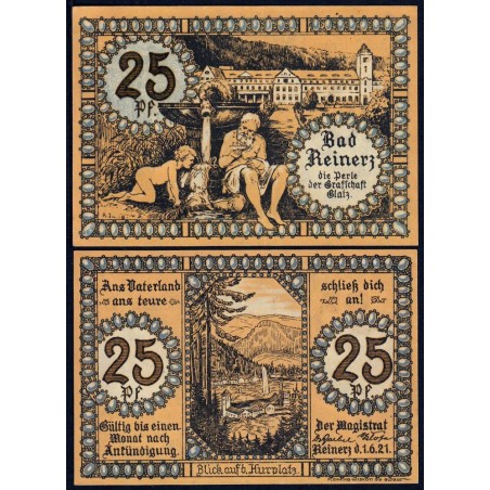 Pologne - Notgeld - Reinerz (Bad Reinerz - Duszniki Zdroj) - 25 pfennig - 01/06/1921 - Etat : NEUF