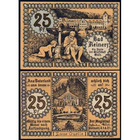 Pologne - Notgeld - Reinerz (Bad Reinerz - Duszniki Zdroj) - 25 pfennig - 01/06/1921 - Etat : NEUF