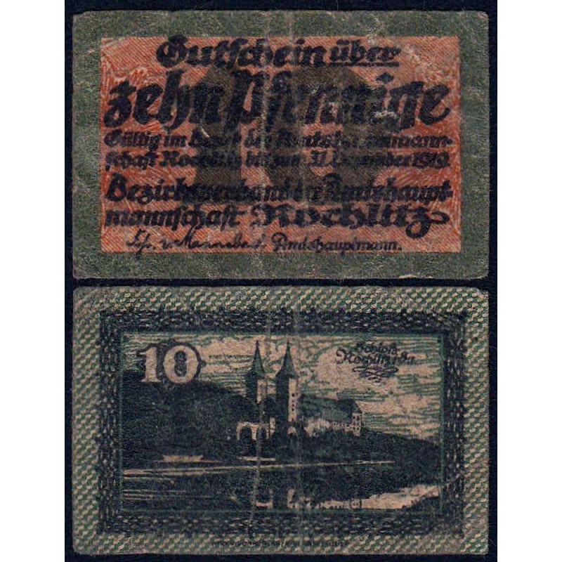 Allemagne - Notgeld - Rochlitz - 10 pfennig - 1919 - Etat : TB