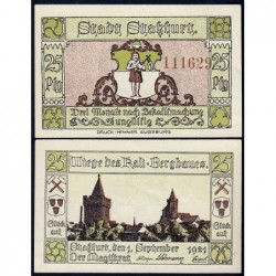 Allemagne - Notgeld - Stassfurt - 25 pfennig - 01/09/1921 - Etat : SPL