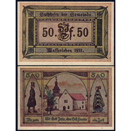 Allemagne - Notgeld - Wasserleben - 50 pfennig - 1921 - Etat : pr.NEUF