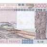 Mali - Pick 407Da - 5'000 francs - Série N.10 - 1988 - Etat : TTB