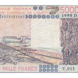 Mali - Pick 407Di - 5'000 francs - Série V.011 - 1990 - Etat : TB-