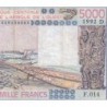 Mali - Pick 407Dl - 5'000 francs - Série F.014 - 1992 - Etat : TB+