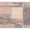 Mali - Pick 407Dl - 5'000 francs - Série G.014 - 1992 - Etat : TB-