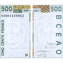 Mali - Pick 410Dn - 500 francs - 2003 - Etat : pr.NEUF