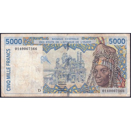 Mali - Pick 413Dj - 5'000 francs - 2001 - Etat : TB-