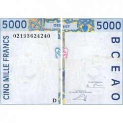 Mali - Pick 413Dk - 5'000 francs - 2002 - Etat : TTB