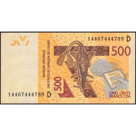 Mali - Pick 419Dc - 500 francs - 2014 - Etat : NEUF