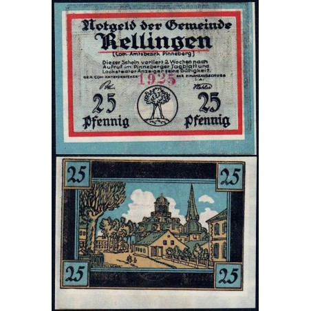 Allemagne - Notgeld - Rellingen - 25 pfennig - 1921 - Etat : NEUF