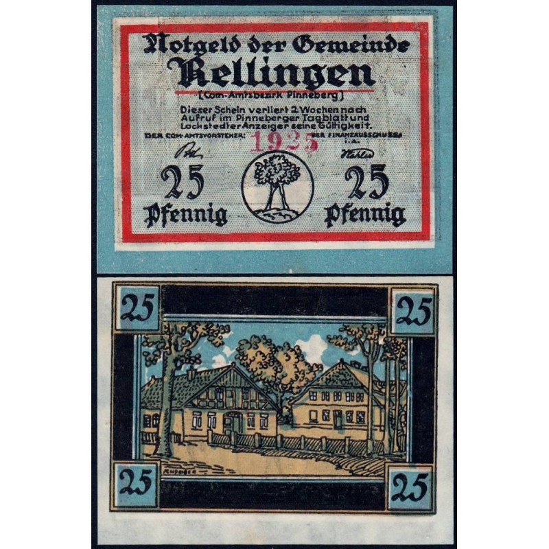 Allemagne - Notgeld - Rellingen - 25 pfennig - 1921 - Etat : NEUF