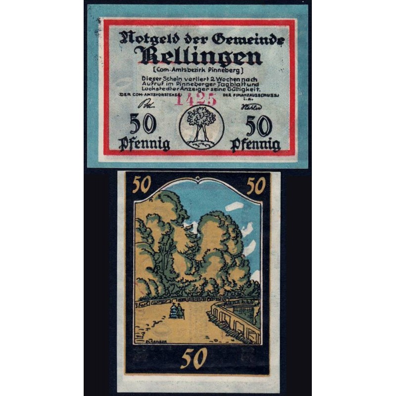 Allemagne - Notgeld - Rellingen - 50 pfennig - 1921 - Etat : SPL