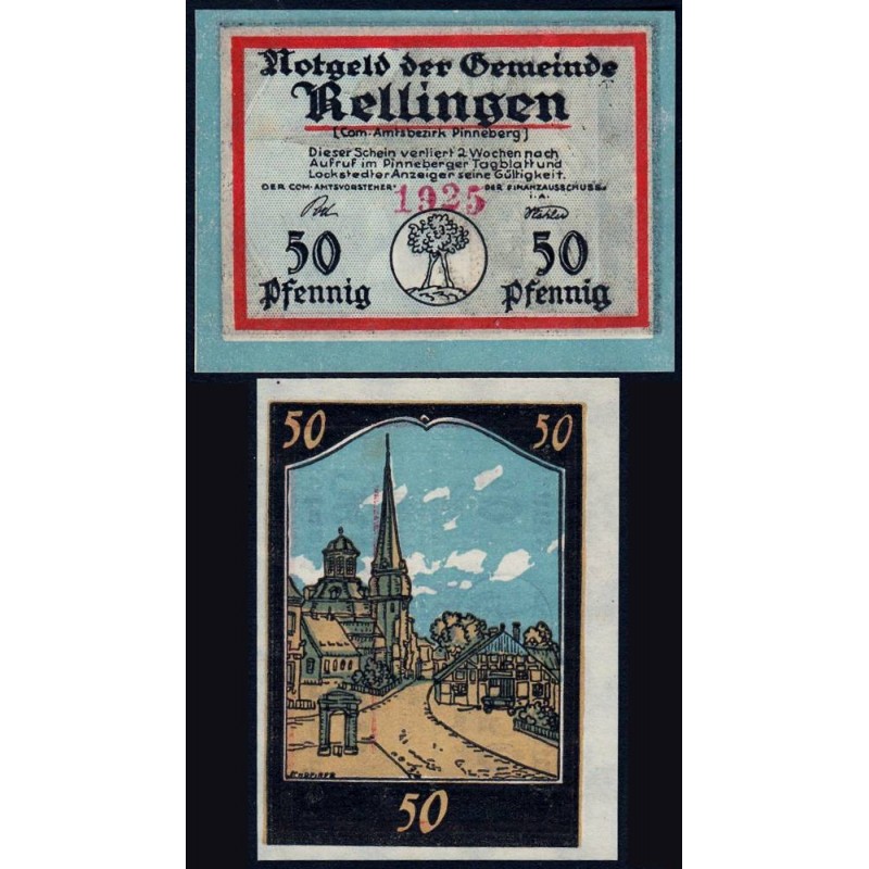 Allemagne - Notgeld - Rellingen - 50 pfennig - 1921 - Etat : NEUF