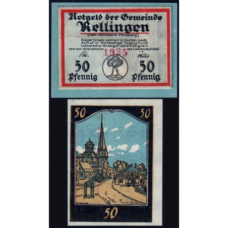 Allemagne - Notgeld - Rellingen - 50 pfennig - 1921 - Etat : NEUF