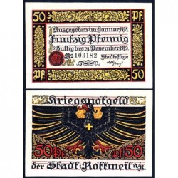 Allemagne - Notgeld - Rottweil-an-Neckar - 50 pfennig - 01/1918 - Etat : NEUF