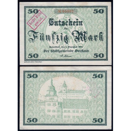 Allemagne - Notgeld - Rudolstadt - 50 mark - 01/12/1918 - Etat : SUP+