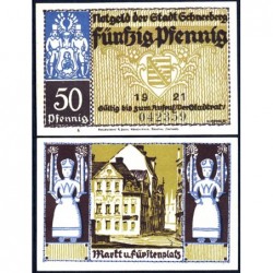 Allemagne - Notgeld - Schneeberg - 50 pfennig - Type 2 - 1921 - Etat : NEUF