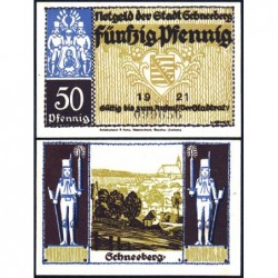 Allemagne - Notgeld - Schneeberg - 50 pfennig - Type 6 - 1921 - Etat : pr.NEUF