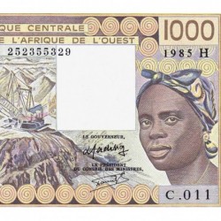 Niger - Pick 607Hf - 1'000 francs - Série C.011 - 1985 - Etat : TTB