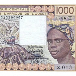 Niger - Pick 607Hg - 1'000 francs - Série Z.013 - 1985 - Etat : TB-