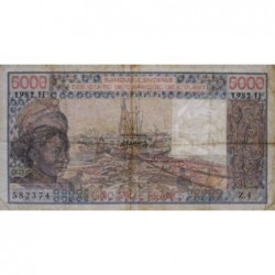 Niger - Pick 608Hg - 5'000 francs - Série Z.4 - 1982 - Etat : TTB-