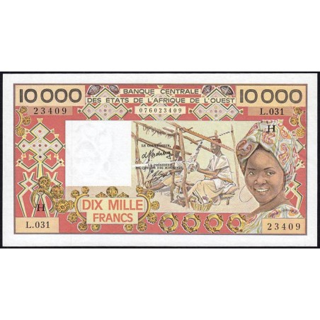 Niger - Pick 609Hh_2 - 10'000 francs - Série L.031 - Sans date (1987) - Etat : SPL à SPL+