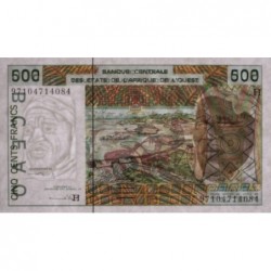 Niger - Pick 610Hh - 500 francs - 1997 - Etat : NEUF